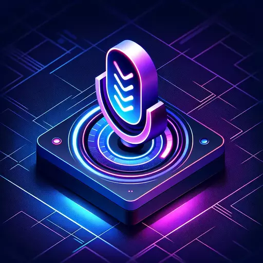 An AI microphone symbolizing speech recognition